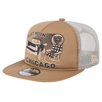 Men's New Era Tan Chicago Bears Meet Me 9FIFTY Snapback Hat