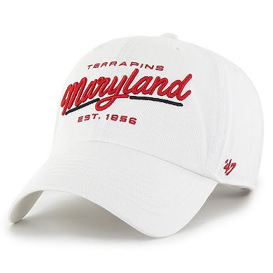 Women's '47 White Maryland Terrapins Sidney Clean Up Adjustable Hat