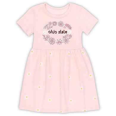 Girls Toddler Wes & Willy Pink Ohio State Buckeyes Daisy Dress