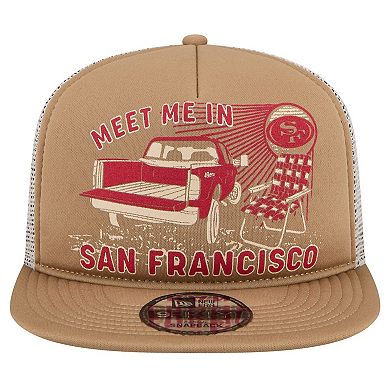 Men's New Era Tan San Francisco 49ers Meet Me 9FIFTY Snapback Hat