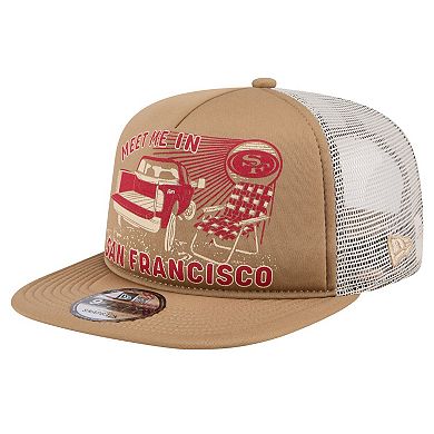 Men's New Era Tan San Francisco 49ers Meet Me 9FIFTY Snapback Hat