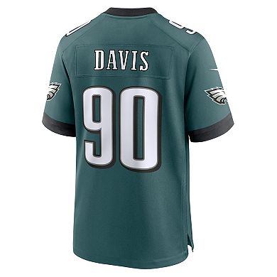 Men's Nike Jordan Davis Midnight Green Philadelphia Eagles Team Game Jersey