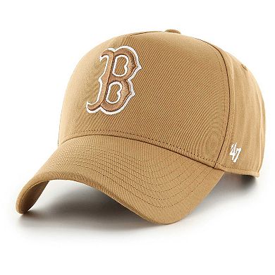Men's '47 Khaki Boston Red Sox Ballpark MVP A-Frame Adjustable Hat