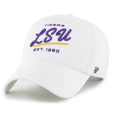 Women's '47 White LSU Tigers Sidney Clean Up Adjustable Hat