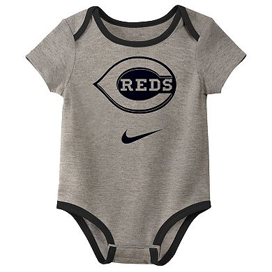 Newborn Nike Cincinnati Reds Three-Pack Bodysuit Set