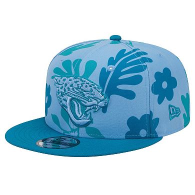 Men's New Era Teal Jacksonville Jaguars Leafy 9FIFTY Snapback Hat