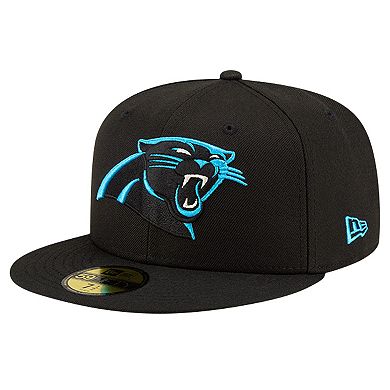 Men's New Era Black Carolina Panthers Team Basic 59FIFTY Fitted Hat