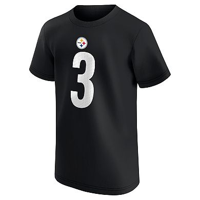 Youth Nike Russell Wilson Black Pittsburgh Steelers  Name & Number T-Shirt