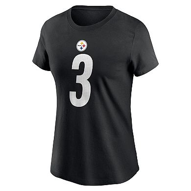 Women's Nike Russell Wilson Black Pittsburgh Steelers  Name & Number T-Shirt