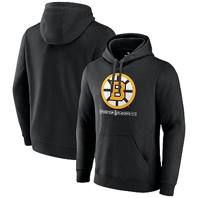 Men's Fanatics Branded  Black Boston Bruins 2024 Stanley Cup Playoffs Breakout Pullover Hoodie