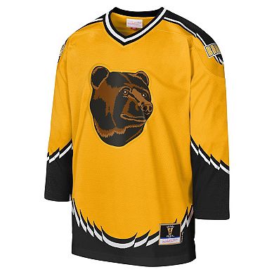 Youth Mitchell & Ness Gold Boston Bruins 1996 Blue Line Player Jersey