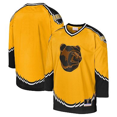 Youth Mitchell & Ness Gold Boston Bruins 1996 Blue Line Player Jersey