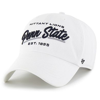 Women's '47 White Penn State Nittany Lions Sidney Clean Up Adjustable Hat
