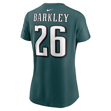 Women's Nike Saquon Barkley Midnight Green Philadelphia Eagles Player Name & Number T-Shirt
