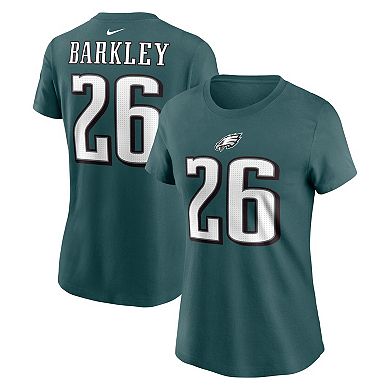 Women's Nike Saquon Barkley Midnight Green Philadelphia Eagles Player Name & Number T-Shirt