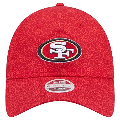 Women's New Era Scarlet San Francisco 49ers Smiley 9TWENTY Adjustable Hat