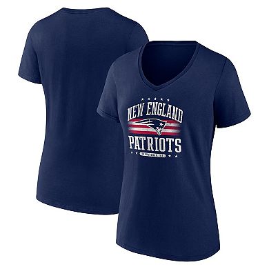 Women's Fanatics Branded Navy New England Patriots Americana V-Neck T-Shirt