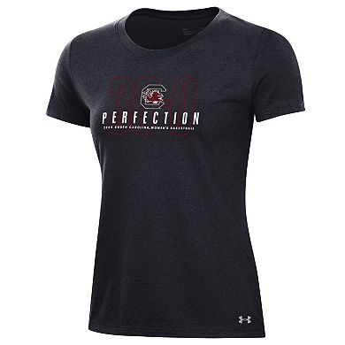 Women's Under Armour  Black South Carolina Gamecocks 2024 NCAA Women's Basketball National Champions Perfection T-Shirt