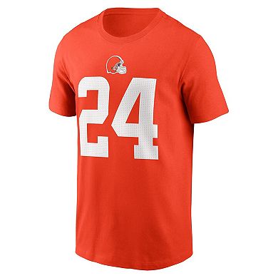 Men's Nike Nick Chubb Orange Cleveland Browns Player Name & Number T-Shirt