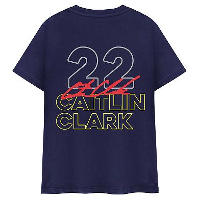 Unisex round21 Caitlin Clark Navy Indiana Fever Indiana Bound T-Shirt