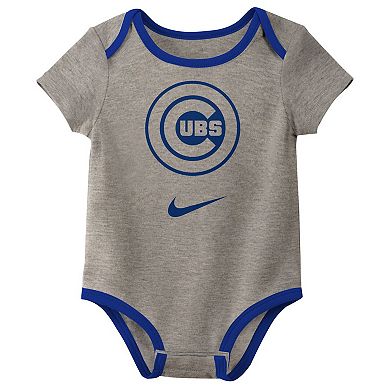 Infant Nike Chicago Cubs Authentic Collection Three-Pack Bodysuit Set