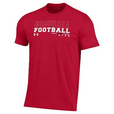 Men's Under Armour Red Utah Utes 2024 Sideline Football Performance T-Shirt
