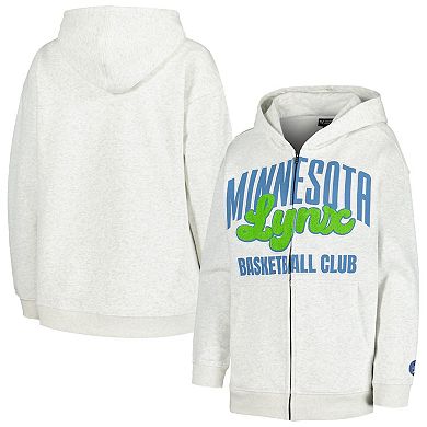 Women's The Wild Collective Heather Gray Minnesota Lynx Washed Full-Zip Hoodie
