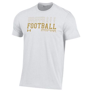 Men's Under Armour White Notre Dame Fighting Irish 2024 Sideline Football Performance T-Shirt