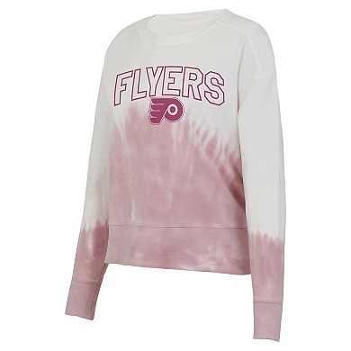 Women's Concepts Sport Pink/White Philadelphia Flyers Orchard Tie-Dye Long Sleeve T-Shirt