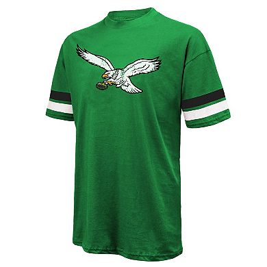Men's Majestic Threads Saquon Barkley Kelly Green Philadelphia Eagles Name & Number Oversized T-Shirt