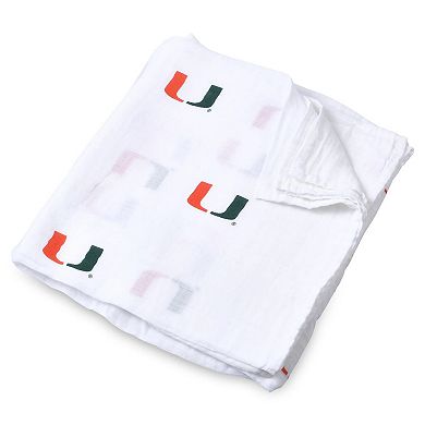 "Infant Three Little Anchors Miami Hurricanes 47"" x 47"" Muslin 4-Layer Blanket"