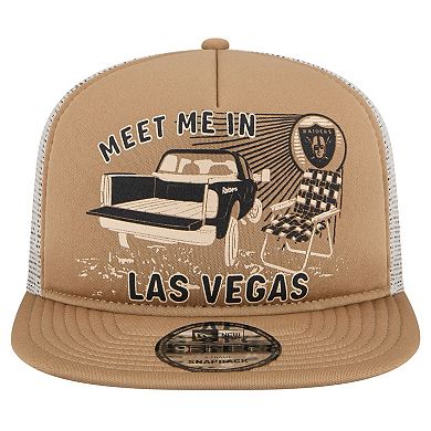 Men's New Era Tan Las Vegas Raiders Meet Me 9FIFTY Snapback Hat