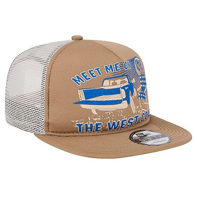 Men's New Era Tan Los Angeles Rams Meet Me 9FIFTY Snapback Hat