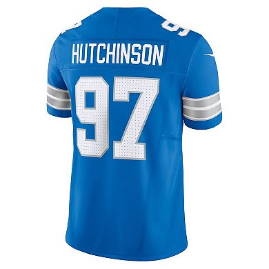 Men's Nike Aidan Hutchinson Blue Detroit Lions Vapor F.U.S.E. Limited Jersey