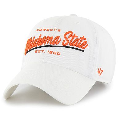 Women's '47 White Oklahoma State Cowboys Sidney Clean Up Adjustable Hat