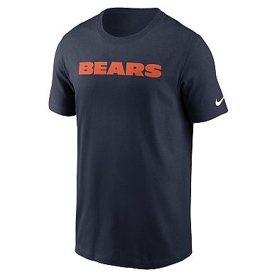 Men's Nike Navy Chicago Bears Primetime Wordmark Essential T-Shirt