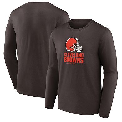 Men's Fanatics Branded Brown Cleveland Browns Team Lockup Long Sleeve Shirt