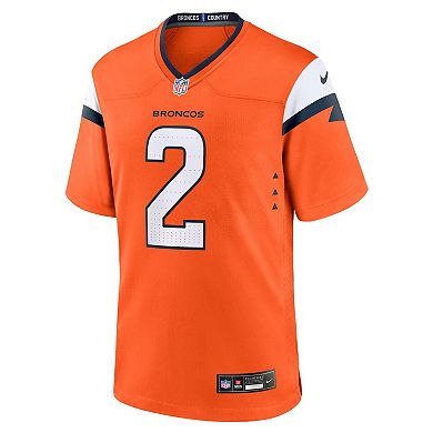 Men's Nike Patrick Surtain II Orange Denver Broncos Game Jersey