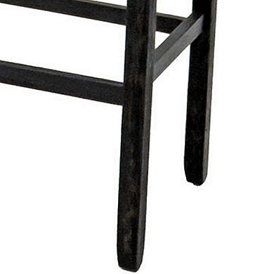 Sania Ii Rustic Counter Ht. Bench, Antique Black Finish