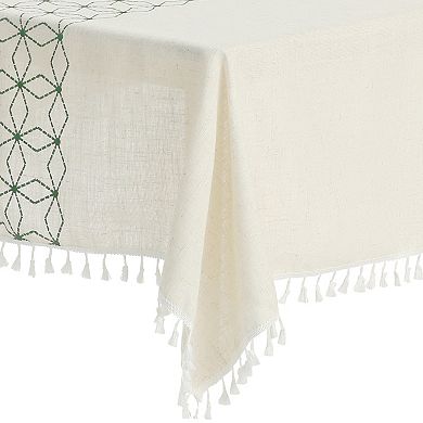 Rustic Cotton Linen Waterproof Dinner Party Table Cover 1 Pc 35" X 35"