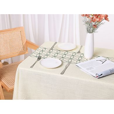 Rustic Cotton Linen Waterproof Dinner Party Table Cover 1 Pc 35" X 35"