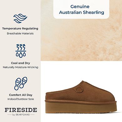 Fireside by Dearfoams Queenstown Women's Platform Clog Slippers