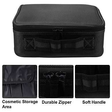 Makeup Bag Organizer For Cosmetics Makeup Brushes Toiletry Oxford Cloth Pu Leather