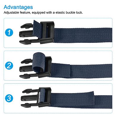 1x20 Inch Utility Strap With Buckle Polyester Belt For Packing, 2 Pack