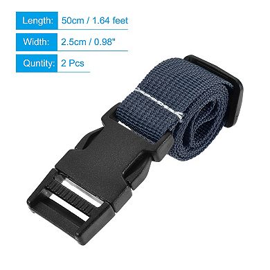 1x20 Inch Utility Strap With Buckle Polyester Belt For Packing, 2 Pack