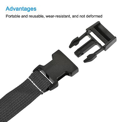 1x40 Inch Utility Strap With Buckle Polyester Belt For Packing, 3 Pack