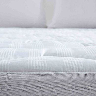 Unikome 100% Breathable Cotton Fitted Mattress Pad with Honeycomb Quilted