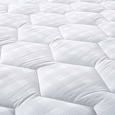 Unikome 100% Breathable Cotton Fitted Mattress Pad with Honeycomb Quilted