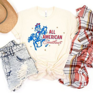 Western All American Sweetheart Short Sleeve Graphic Tee