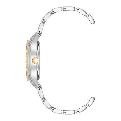 Vince Camuto Women's Mother-of-Pearl & Crystal Two-Tone Bracelet Watch